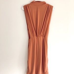Peach Classic Collar Dress